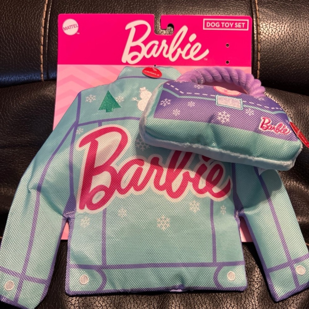 Barbie Teal and Purple Dog Toy Set